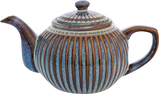 Greengate Teekanne Alice in Oyster Blue – Hochwertiges Porzellan, 1 Liter