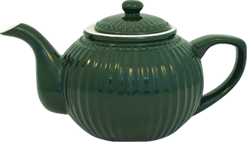 Greengate Teekanne Alice Pinewood Green – Porzellan, 1 Liter, spülmaschinengeeignet