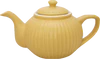 Greengate Teekanne Alice Honey Mustard – Porzellan, 1 Liter, skandinavisches Design