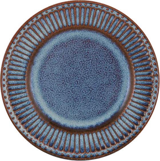 Greengate Alice Kuchenteller Oyster Blue – 17,5 cm, Steingut, mikrowellengeeignet