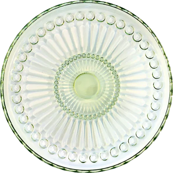 Greengate Glasteller Alice Pale Green – 18,5 cm Frühstücks- & Kuchenteller