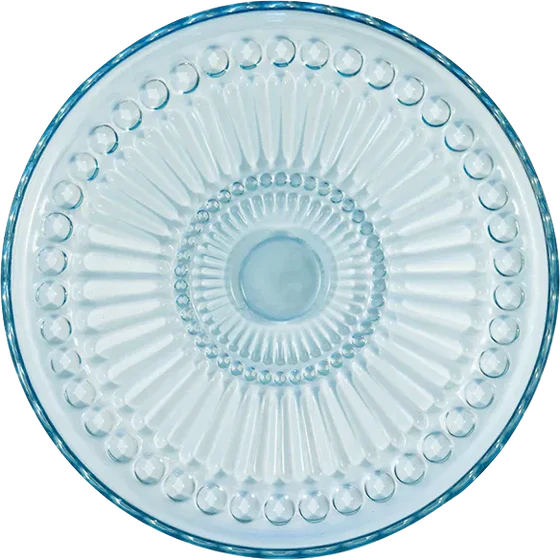Greengate Glasteller Alice Pale Blue – 18,5 cm, zartes Glas für Frühstück & Kuchen