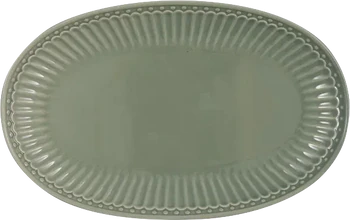 Greengate Biscuit Teller aus der Alice Serie in Dusty Green – Edles Steingut, spülmaschinen- & mikrowellengeeignet