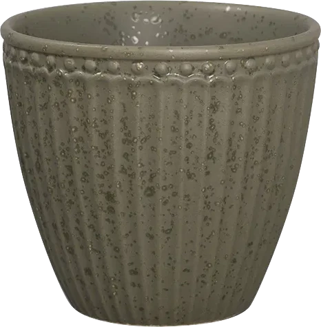 Greengate Alice Latte Cup in Olive Green – Hochwertiger Porzellan Latte Cup, ca. 10 cm Durchmesser, ca. 9 cm Höhe