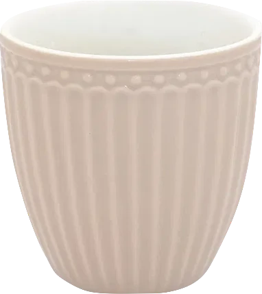 Greengate Mini Latte Cup in Creamy Fudge – Hochwertiger Porzellan-Mini Latte Cup, 7 x 7 cm, spülmaschinen- & mikrowellengeeignet