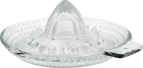 Greengate Alice Zitronenpresse in Clear – Hochwertige Glas-Zitronenpresse, 16 cm Durchmesser, 7 cm Höhe, spülmaschinen- & mikrowellengeeignet