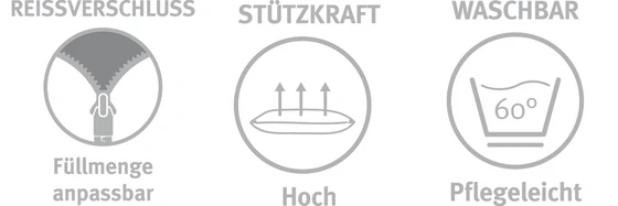 Paradies Kissen Softy Duett Plus Bio – Nachhaltiges Faserkissen mit hoher Stützkraft & ÖKO-Test GUT