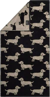 Cawö Handtuch We Love Dogs 6246-93 – Hunde-Design in Schwarz/Beige