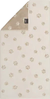 Cawö Handtuch We Love Dogs 6247-33 – Pfoten-Design in Natur/Beige