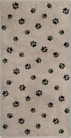 Cawö Handtuch We Love Dogs 6247-93 – Pfoten-Design in Schwarz/Beige