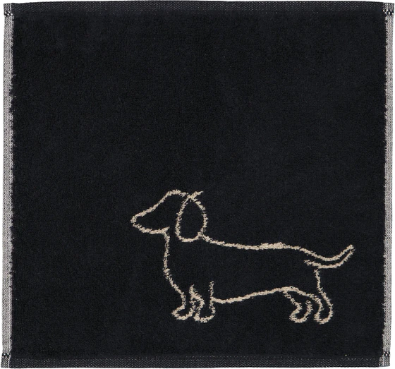 Cawö 3er-Pack We Love Dogs 6249 – Seiflappen Schwarz/Beige mit Hundemotiven