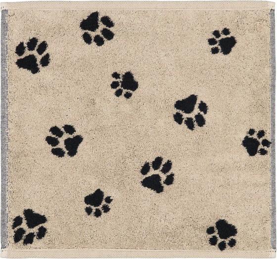 Cawö 3er-Pack We Love Dogs 6249 – Seiflappen Schwarz/Beige mit Hundemotiven