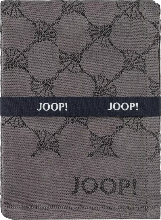 JOOP! Geschirrtuch Cornflower 1700-79 – Halbleinen-Tuch in Anthrazit mit Cornflower-Muster