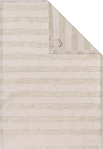 JOOP! Geschirrtuch Cornflower 1701-33 – Cremefarbenes Halbleinen-Tuch mit Streifen