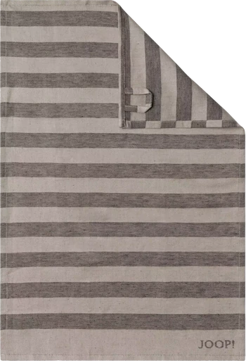 JOOP! Geschirrtuch Cornflower 1701-73 – Halbleinen-Tuch in Graphit mit Streifen