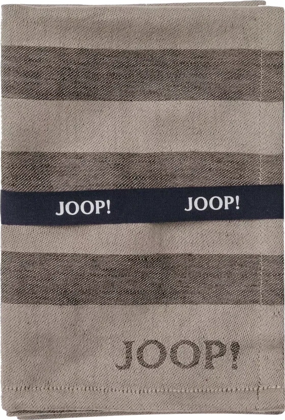 JOOP! Geschirrtuch Cornflower 1701-73 – Halbleinen-Tuch in Graphit mit Streifen