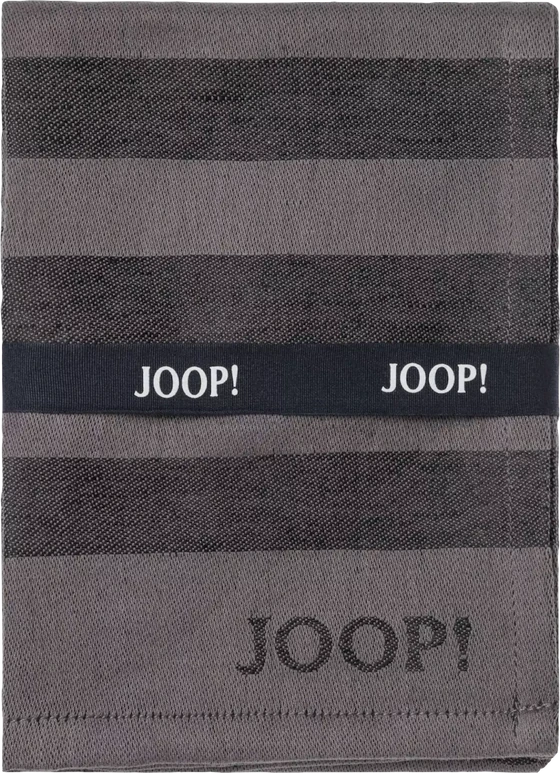 JOOP! Geschirrtuch Cornflower 1701-79 – Halbleinen in Anthrazit mit Streifen