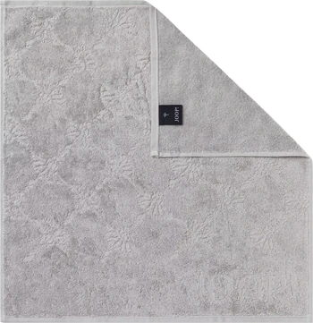 JOOP! Cornflower 1702-705 Geschirrtuch – Frottiertuch in Platin mit Logo & Muster