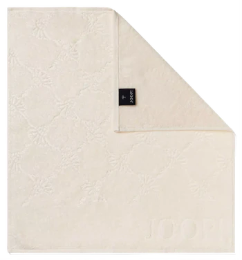 JOOP! Cornflower 1702-356 Geschirrtuch – Frottiertuch in Creme mit Logo & Muster
