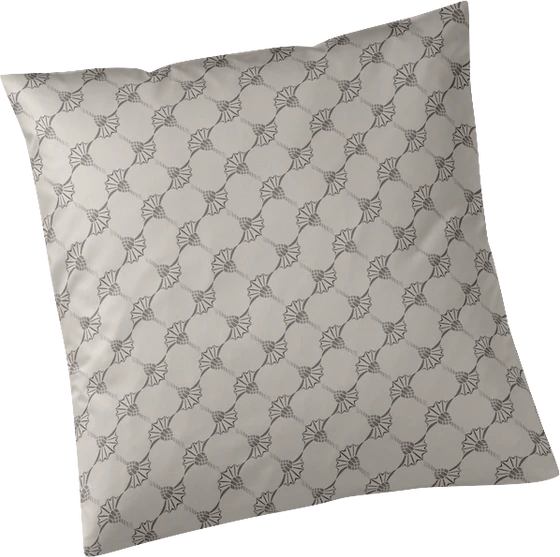 JOOP! Kissenbezug Cornflower Double 17 Taupe – Jacquard-Satin mit gesticktem Logo