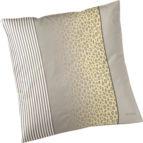 JOOP! Kissenbezug Leo 4112-3 Vanilla – Jacquard-Satin mit gesticktem Logo