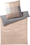 JOOP! Bettwäsche Divided 4113-8 Caramel – Comfort Satin mit Karo-Streifen-Design