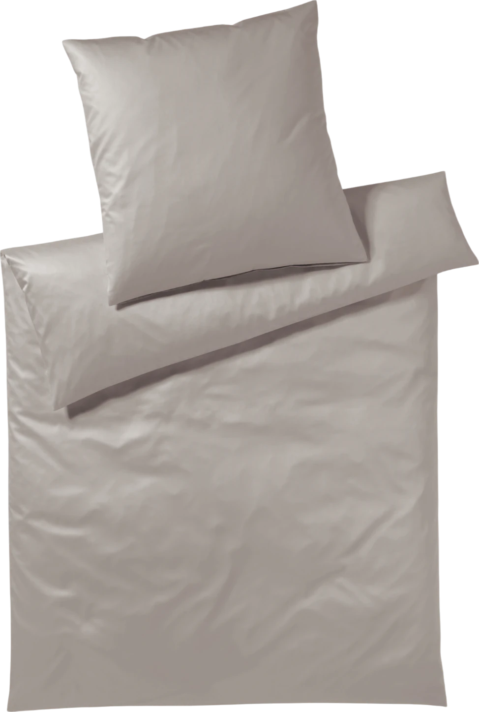 Elegante Solid-Bettwäsche 6800 17 Greige – Mako-Satin, OEKO-TEX®