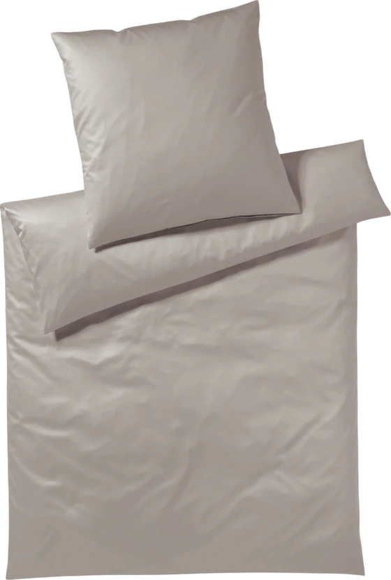 Elegante Solid-Bettwäsche 6800 17 Greige – Mako-Satin, OEKO-TEX®