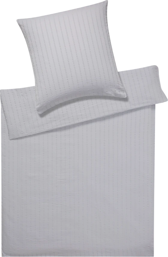 Elegante Chelsea-Bettwäsche 7013-19 Silber – Seersucker, Allergikerfreundlich