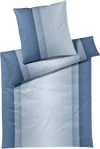 Elegante Silhouette-Bettwäsche Stahlblue – Hautsympathisch & Pflegeleicht