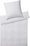 Elegante Solid Stripe Bettwäsche Weiß - Weich & Hautsympathisch