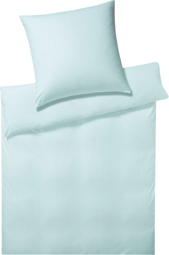 Elegante Solid Stripe Bettwäsche Mint – Weich & Atmungsaktiv