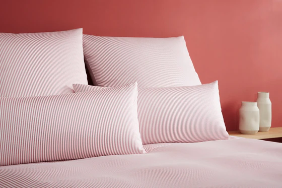 Elegante Sister Stripe-Bettwäsche Rose – Hautsympathisch & Atmungsaktiv