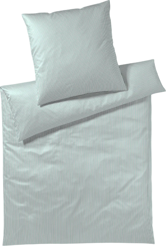 Elegante Sister Stripe Bettwäsche 3517 Salbei – Hautfreundlich, Atmungsaktiv