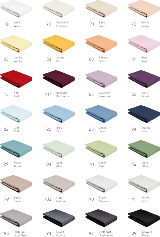 Spannbetttuch Mako-Jersey 8000 in diversen Farben – Elegante, atmungsaktiv