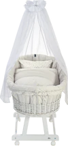 Stubenwagengarnitur ALVI Birthe Aqua Dot – 100% Baumwolle