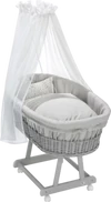 Stubenwagengarnitur ALVI Birthe Aqua Dot – 100% Baumwolle