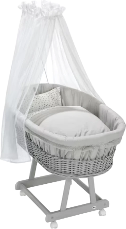 Stubenwagengarnitur ALVI Birthe Aqua Dot – 100% Baumwolle