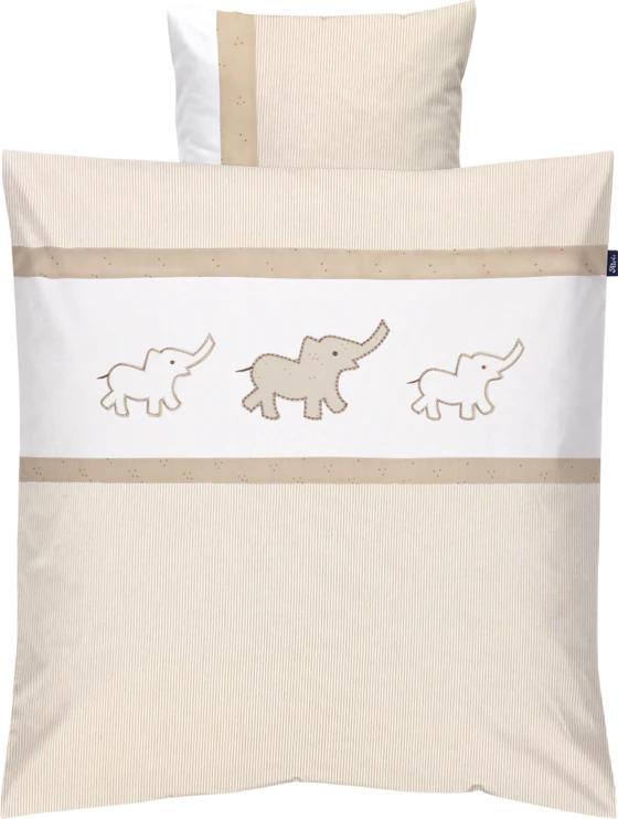 Baby-Bettwäsche-Set ALVI Olifant Bio-Baumwolle Allergikerfreundlich