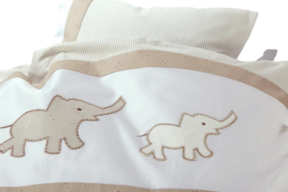 Baby-Bettwäsche-Set ALVI Olifant Bio-Baumwolle Allergikerfreundlich