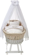 Stubenwagengarnitur ALVI Birthe 3tlg. Olifant – 100% Baumwolle