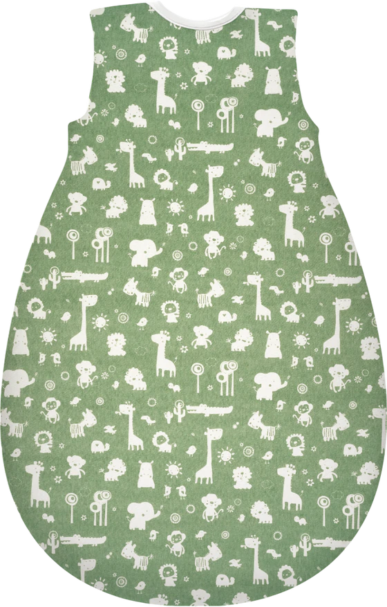 Babyschlafsack ALVI Mäxchen Thermo Granite Animals – Baumwolle, Rundum-Reißverschluss