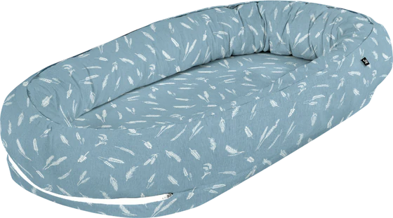 Babynest ALVI Schlummer-Nestchen Earth blau Baumwolle atmungsaktiv