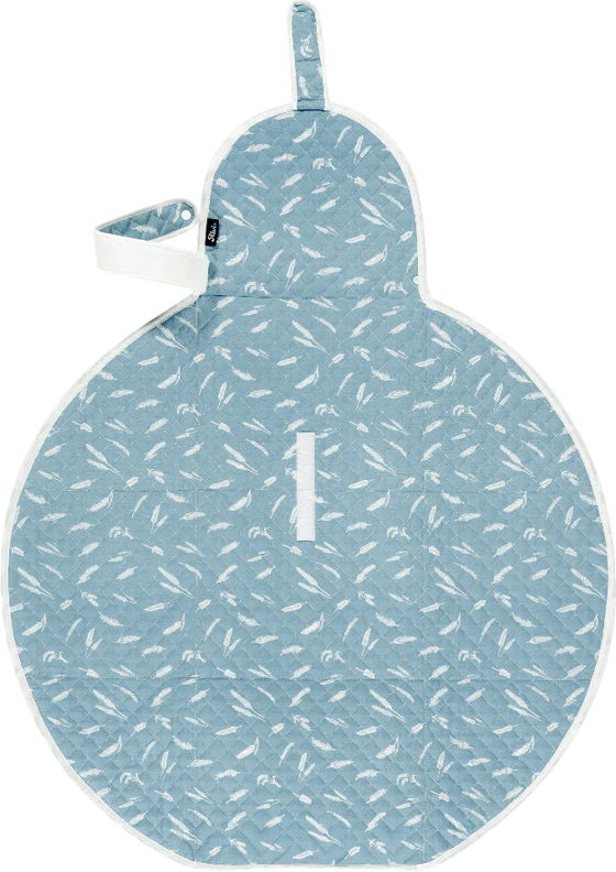 Mobile Wickelunterlage ALVI Earth blau – Wasserabweisend, Oeko-Tex