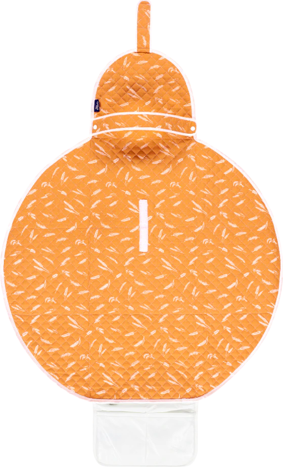Mobile Wickelunterlage ALVI Earth orange – Kompakt & Wasserabweisend