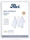 Mullwindeln für Babys ALVI 3er Pack Weiß – 100% Baumwolle