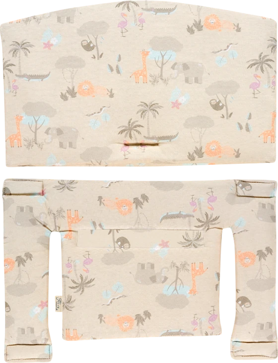 Sitzkissen-Set ALVI Jungle für Hochstuhl – 100% Baumwolle