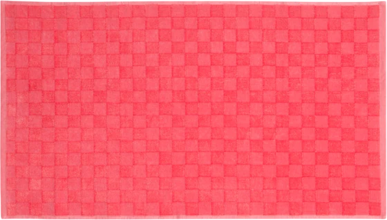 Badvorleger Möve Monochrome Check Coral – Saugstark & Schnell Trocknend