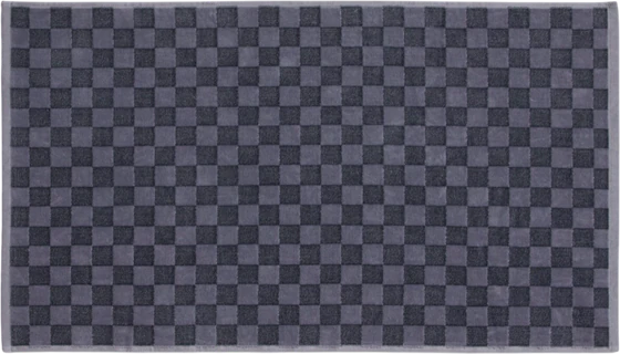 Badvorleger Möve Monochrome Check Coral – Saugstark & Schnell Trocknend