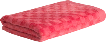 Badvorleger Möve Monochrome Check Coral – Saugstark & Schnell Trocknend